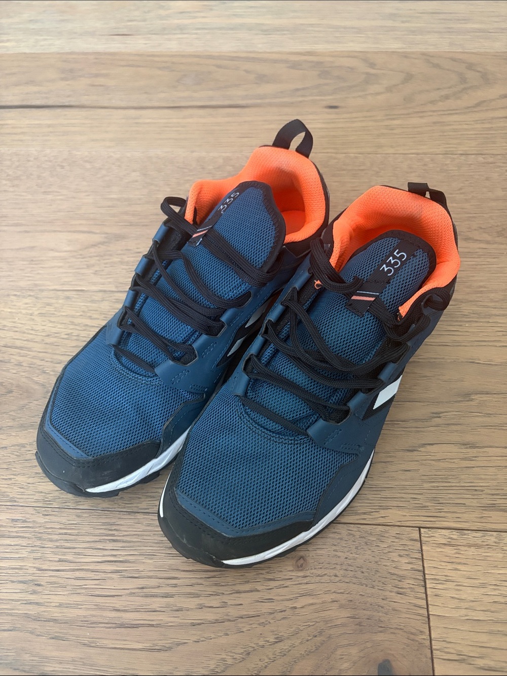 adidas Terrex Blue Sneakers with Orange Interior